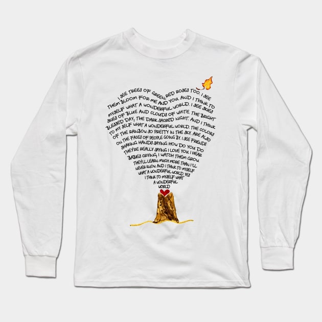 And I Think To Myself What A Wonderful World Hippie Long Sleeve T-Shirt by Raul Caldwell